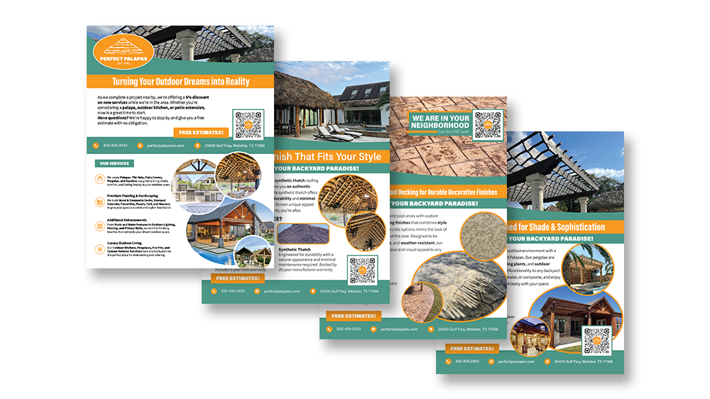 Perfect Palapas flyers and posters