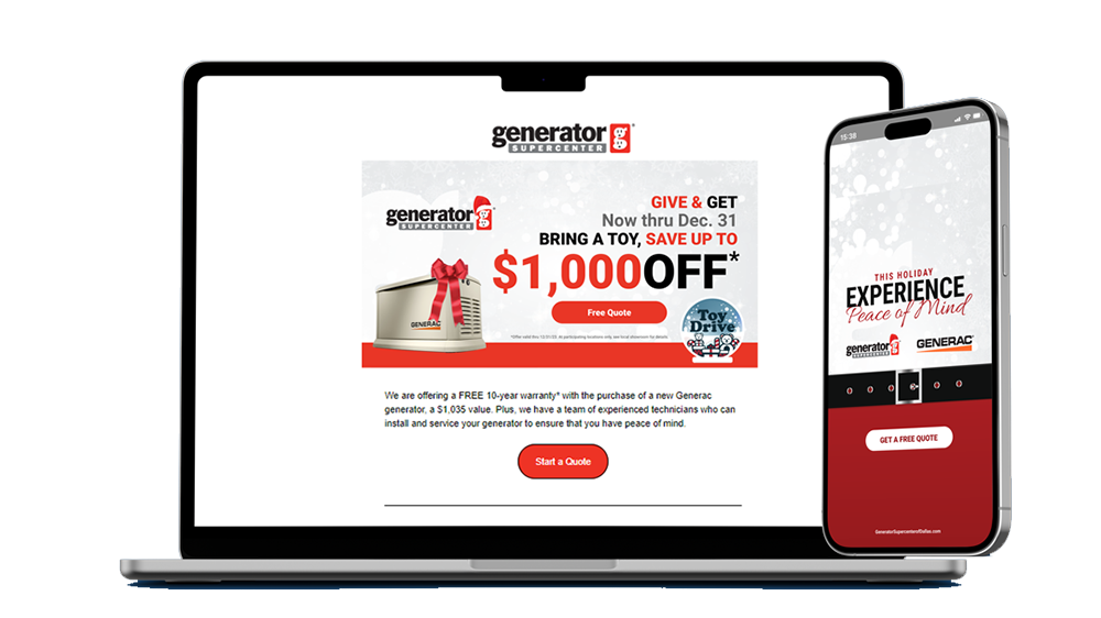 Email Power Up Christmas campaign