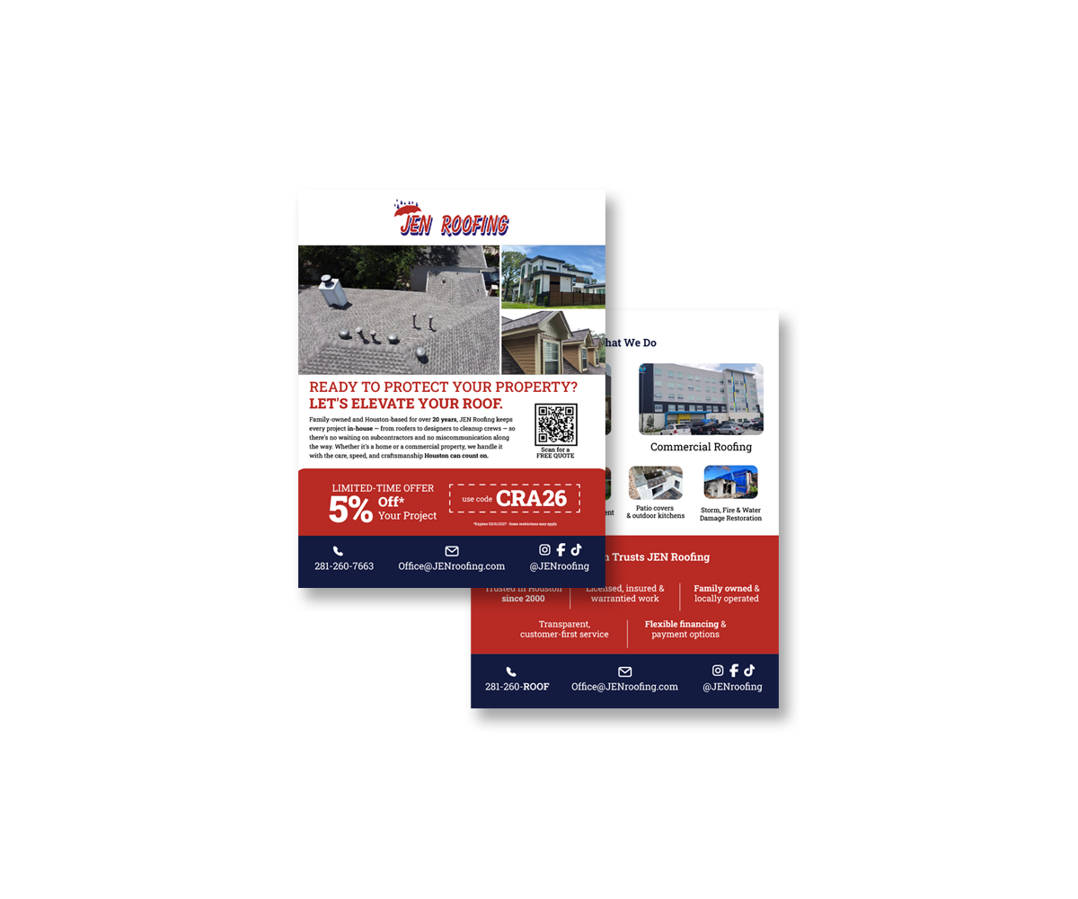 JEN Roofing flyer